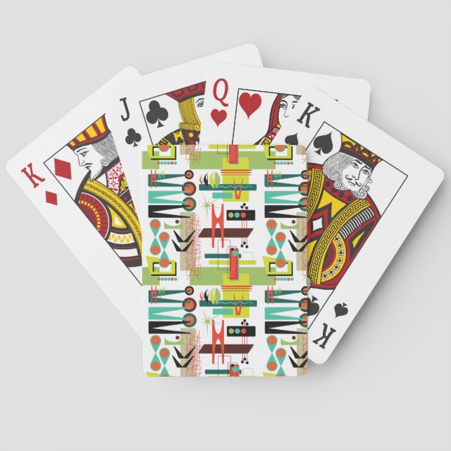 Moderne Retro Spielkarten (Rückseite)