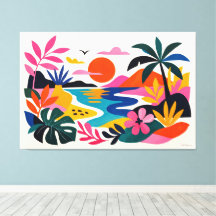 Moderne retro-tropische Landschaft