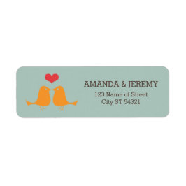Moderne Retro Vinyl Record Love Birds Hochzeit
