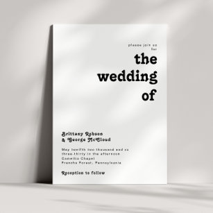 Moderne Retrobriefe für die Hochzeit der Einladung