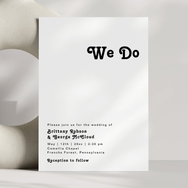 Moderne Retrobriefe machen wir Hochzeitseinladung Einladung (Von Creator hochgeladen)