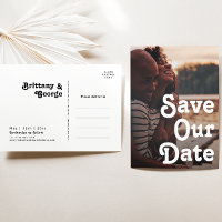 Moderne Retrobriefe Rettete unser Date Foto