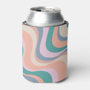 Moderne Retrowellen-Design in mehrfarbigen Farben Dosenkühler