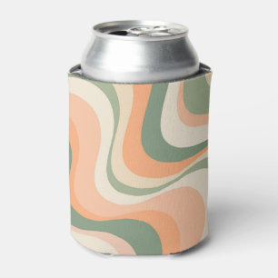 Moderne Retrowellen-Design in mehrfarbigen Farben Dosenkühler
