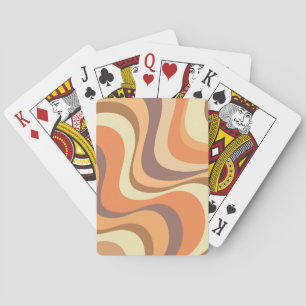 Moderne Retrowellen-Design in mehrfarbigen Farben Spielkarten