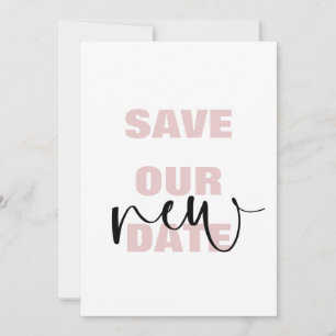 Moderne Rettete unsere neue Date Typografy Wedding Ankündigung
