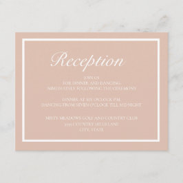 Moderne Rezeption in Rosa und Weiß Begleitkarte