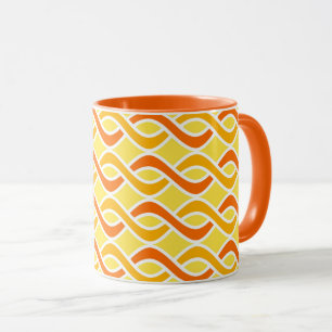 Moderne Ribbons aus dem Mittelalter, Gelb und Oran Tasse