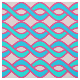 Moderne Ribbons aus dem Mittelalter, türkis und r Stoff