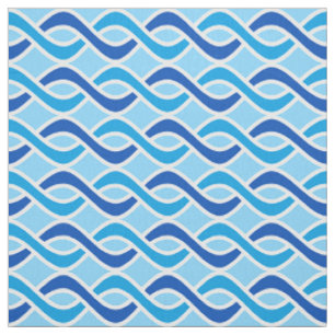 Moderne Ribbons, Kobalt & Himmelblau aus dem Mitte Stoff