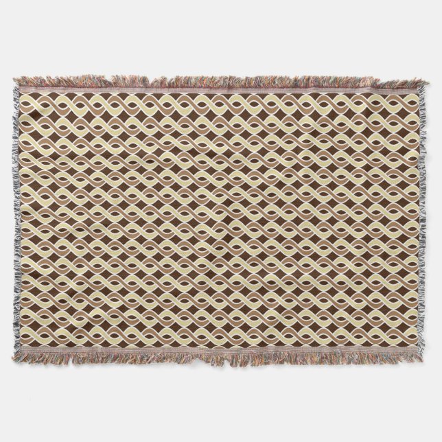 Moderne Ribbons, Taupe und Braun aus dem Mittelalt Decke (Vorderseite)