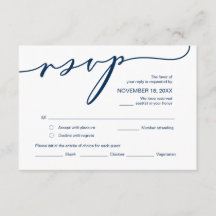 Moderne Romantik, blaues Navy-Script, Hochzeitssze
