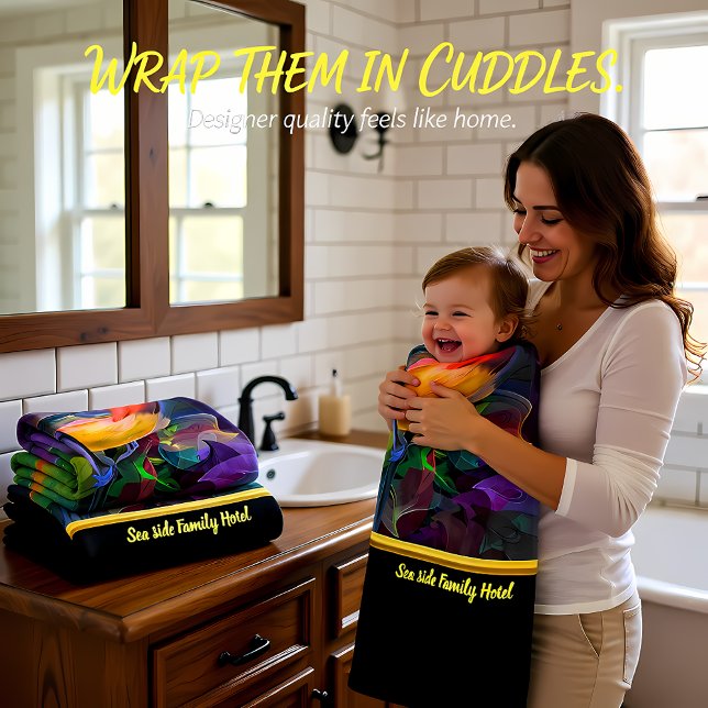 Moderne Romantik mit einem farbigen Vogel-Monogram Badhandtuch Set (Von Creator hochgeladen)