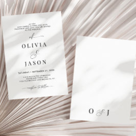 Moderne romantische Drehbuch Schwarz-weiße ErstHoc Einladung