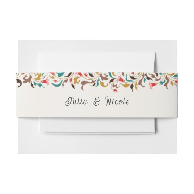Moderne romantische Elegante Blumenzeremonie Einladungsbanderole (Vorderseite Beispiel)