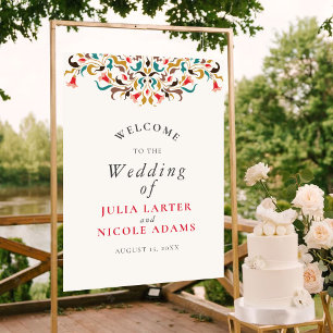 Moderne Romantische Elegante Florale Hochzeitskron Poster