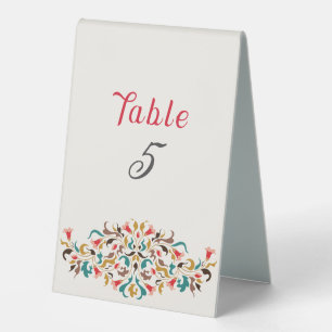 Moderne Romantische Elegante Florale Hochzeitskron Tischaufsteller