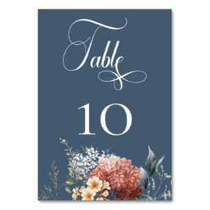 Moderne romantische Hochzeit am Blauen Garten Tischnummer