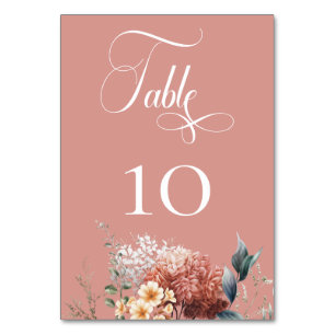 Moderne romantische Hochzeit im Rosa Garten Tischnummer