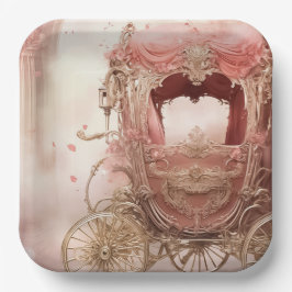 Moderne romantische Hochzeit Pappteller