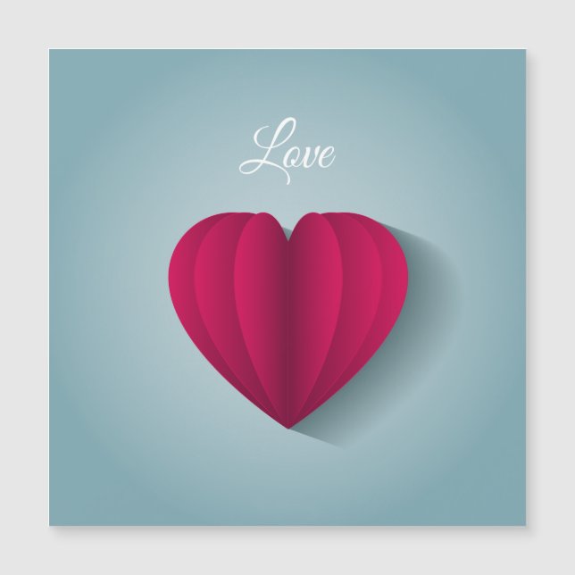 Moderne Romantische Liebe Magnetkarte (Vorderseite)