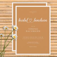 Moderne romantische Minimal Rust Bridal Luncheon