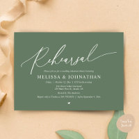Moderne Romantische Minimale Hochzeitsprobe Abende