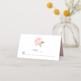 Moderne romantische Peony-Floral-Platzkarten Platzkarte