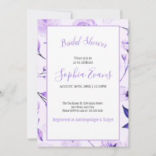 Moderne Romantische Rose und florales Brautparty I Einladung
