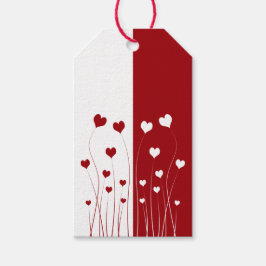 Moderne Romantische Rote Weiße Liebe Herz Geschenkanhänger