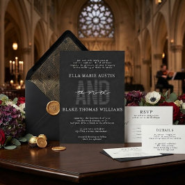 Moderne romantische Schrift Hochzeitseinladung Einladung