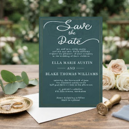 Moderne romantische Skript-Save-the-Date-Karte Einladung