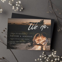 Moderne Romantische Wir Machen Foto Hochzeitseinla