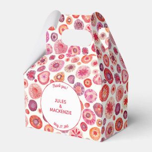 Moderne rosa Abstrakte Hochzeit Geschenkschachtel