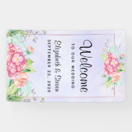 Moderne rosa Aquarellbilder Banner