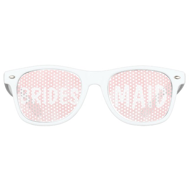 Moderne, rosa Aquarellfarbe Brautjungfrau Sonnenbrille (Vorderseite)