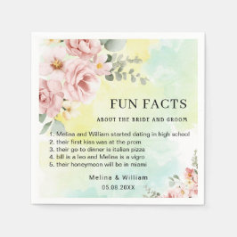 Moderne rosa Bläserspass-Fakten Hochzeiten Serviette
