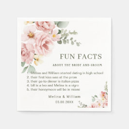 Moderne rosa Bläserspass-Fakten Hochzeiten Serviette