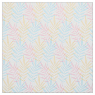Moderne rosa blaue gelbe Wasserfarbenpalme Stoff