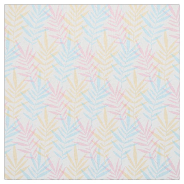 Moderne rosa blaue gelbe Wasserfarbenpalme Stoff (Muster)