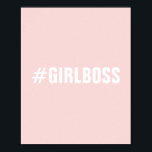 Moderne rosa Blindenlegertypografie Poster<br><div class="desc">Moderne rosa Blindenlegertypografie</div>