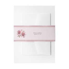 Moderne rosa Blume Einladungsbanderole