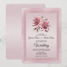 Moderne rosa Blume zum Hochzeitsempfang