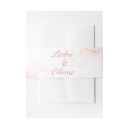 Moderne rosa Blumenhochzeit Einladungsbanderole