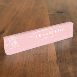 Moderne Rosa-Business-Logos Beruflich Namensplakette