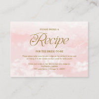 Moderne rosa Cloud-Brautparty-Rezeptanfrage