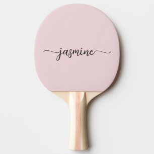 Moderne Rosa Custom Name Unterschrift Schriftzug Tischtennis Schläger