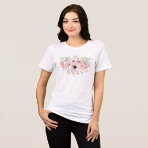 Moderne rosa Farbe   Weiß der Frauen Tri-Blend Shirt