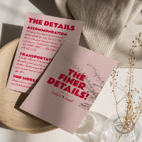 Moderne rosa, fett helle, einzigartige Hochzeitsde