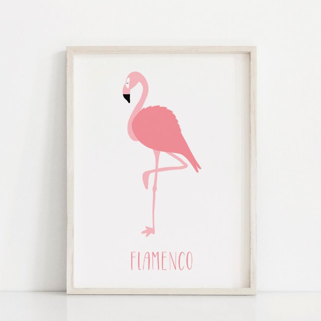 Moderne rosa Flamingo Kunst Poster (Von Creator hochgeladen)